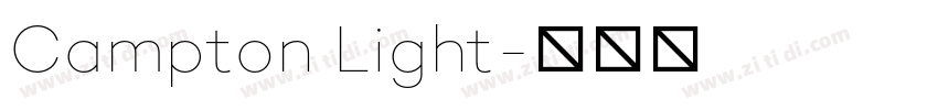 Campton Light字体转换